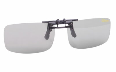 Eine Clip-On-Polarisationsbrille für Brillenträger