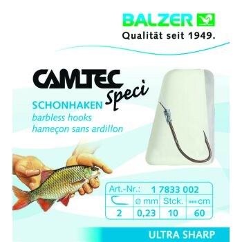 Balzer Camtec Speci Schonhaken 60cm Silber Gr. 10