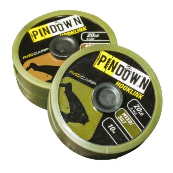 Avid Carp PinDown Hooklink 20 lb - Weed/Silt
