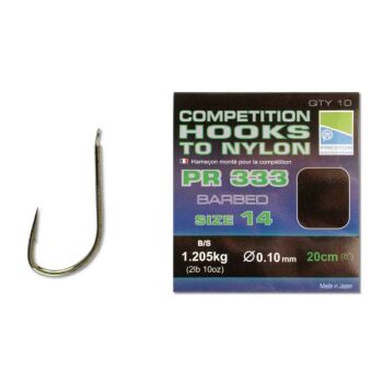 Preston Competition Hooks to Nylon PR333 Gr. 22