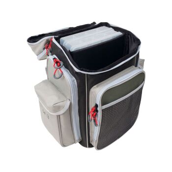 Westin Angelrucksack W3 Backpack Plus 2 x  boxen Grey/Black