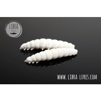 Libra Lures Larva 30 - Garlic 001 white