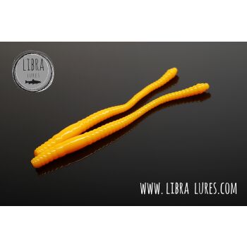 Libra Lures Dying Worm 80  Cheese 008 - dark yellow