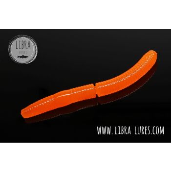 Libra Lures Fatty DWorm 75 Cheese 011 - hot orange...