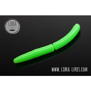 Libra Lures Fatty DWorm 75 Cheese 026 - hot apple green...