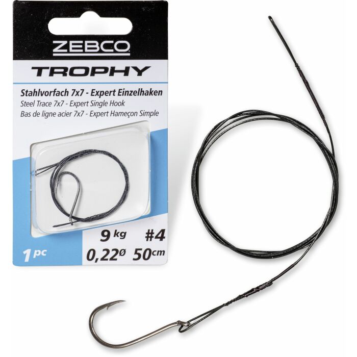 Zebco Trophy Stahlvorfach 7x7 - Expert Einzelhaken