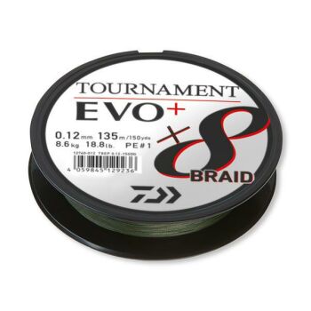 Daiwa Tournament Evo+ X8 Dark Green 0,10 mm 6,7 kg