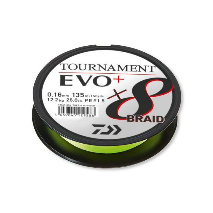 Daiwa Tournament Evo+ X8 Chartreuse 0,10 mm 6,7 kg