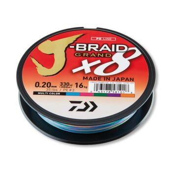 Daiwa J-Braid Grand X8 multicolor Meterware