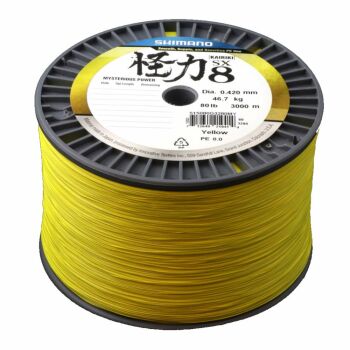 Shimano Kairiki 8 fach Meterware gelb - 0,06 mm 5,3 kg