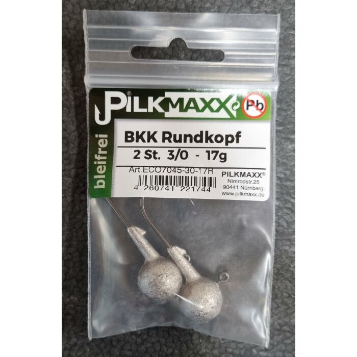 Rundkopf-Jig bleifrei mit BKK Haken Gr. 5/0 10 g 2 Stück