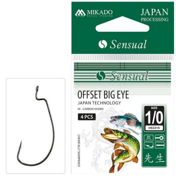 Mikado Sensual Offset Big Eye Gr. 1/0 black nickel 4 St&uuml;ck