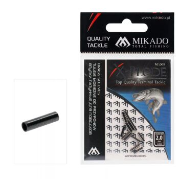 Mikado Quetschhülsen Crimp doppelt 0,7 mm x 1,5 mm x 6 mm 12 Stück