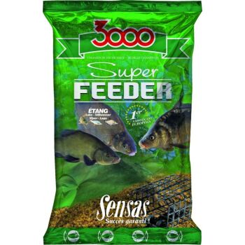 Sensas 3000 Angelfutter 1 kg Super Feeder / Etang