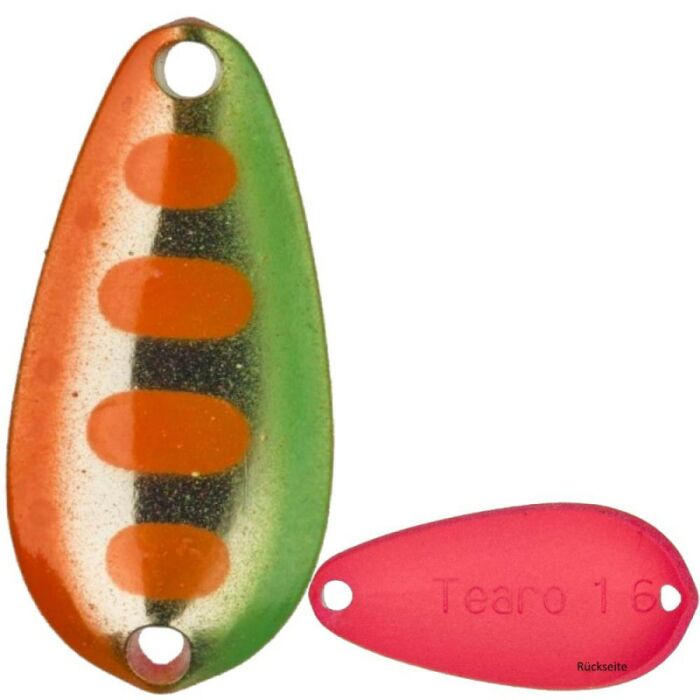 Illex Tearo Spoon 2,2 cm 1,3 g - Green Orange Yamame/Fluo Pink