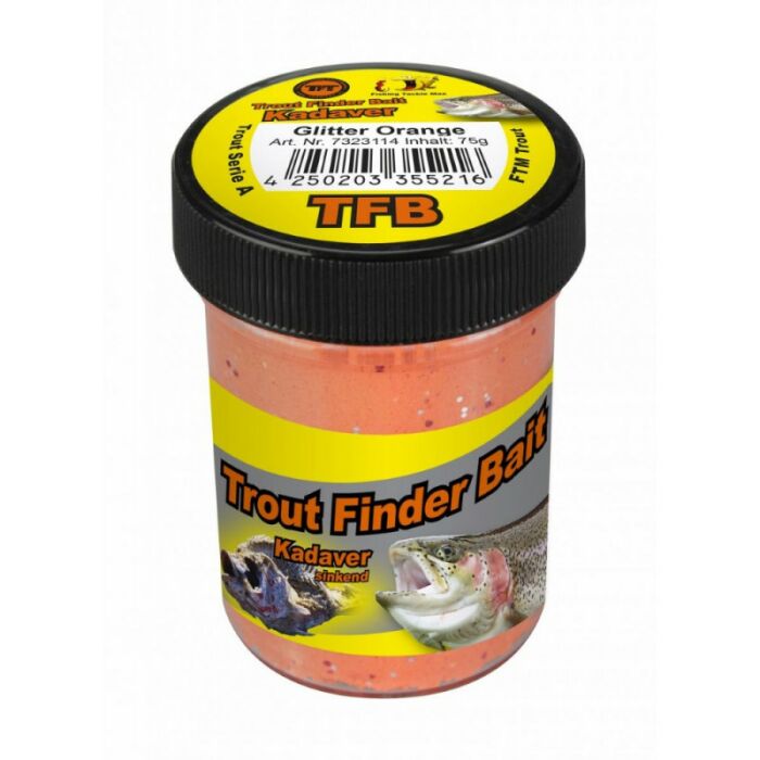 FTM Trout Bait Kadaver Sinkend - Glitter orange