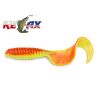Relax Fat Grub Twister 5,5" 13 cm - FluoGelb-Orange-Glitter