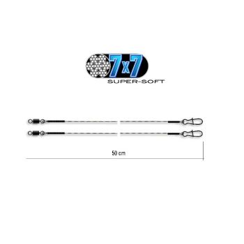 Jenzi 7x7 Super-Soft-Wire Karabinerwirbel+Snap