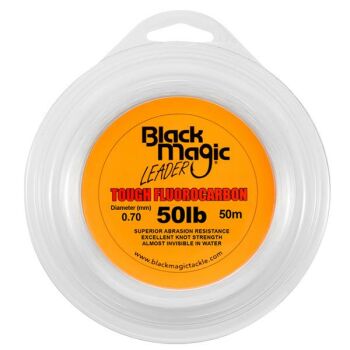 Black Magic Tough Fluorocarbon Leader - 50 lb