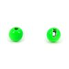 Tungsten Kopfperlen geschlitzt Fluo Grün 10 Stück - 3,0 mm