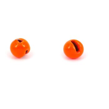 Tungsten Kopfperlen geschlitzt Orange 10 Stück - 2,5 mm