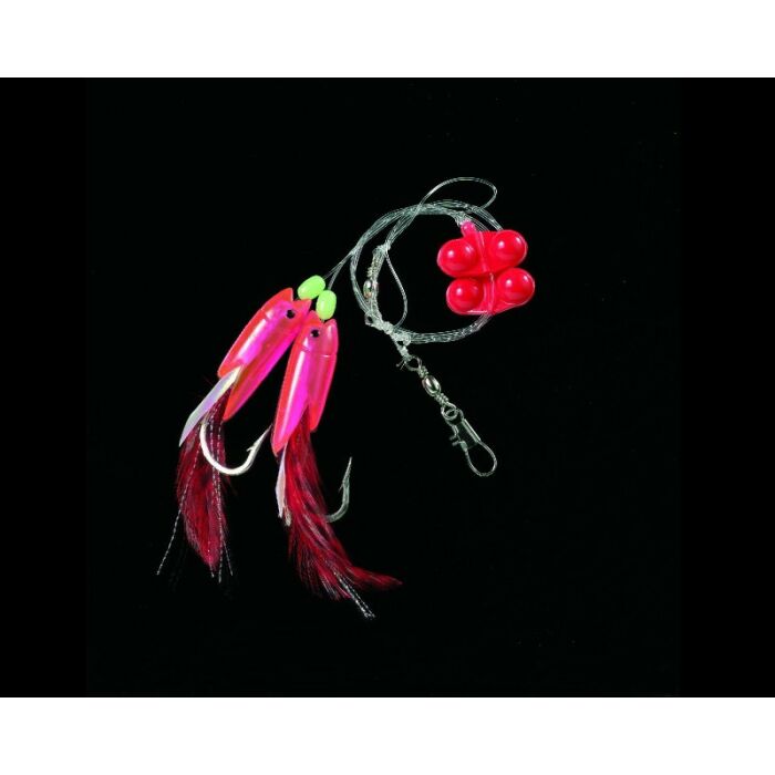 Dega Dorsch-Vorfach Rattle-Beads Rot+Pink
