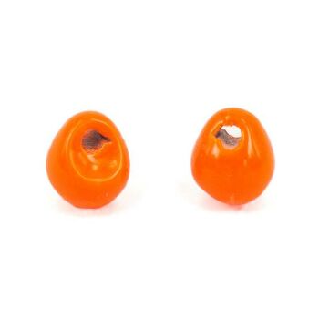 Jig-Off Tungstenperlen Fluo Orange - 4,0 mm 10 Stück