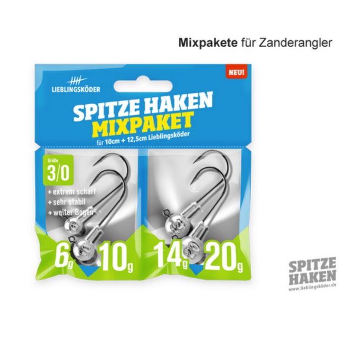 Lieblingsköder Spitze Haken Mixpaket Jigköpfe Gr.3/0 4 Stück