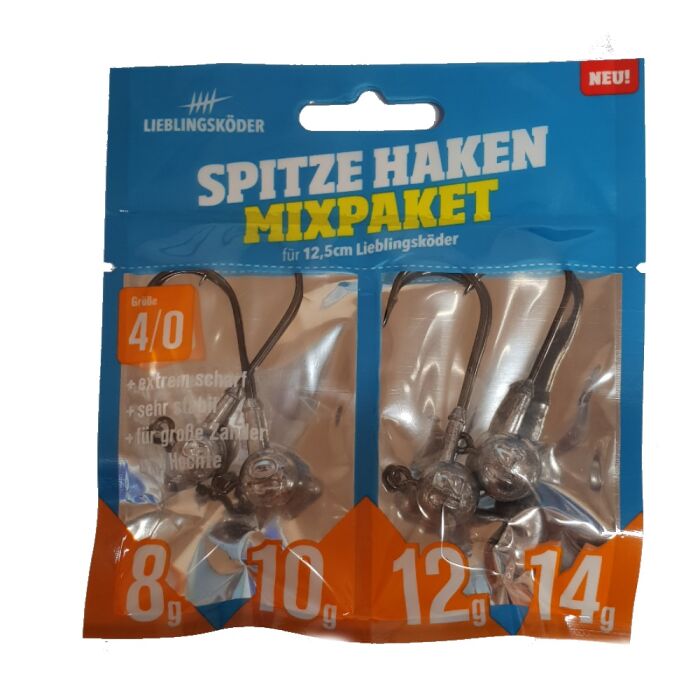 Lieblingsköder Spitze Haken Mixpaket Jigköpfe Gr.4/0 4 Stück