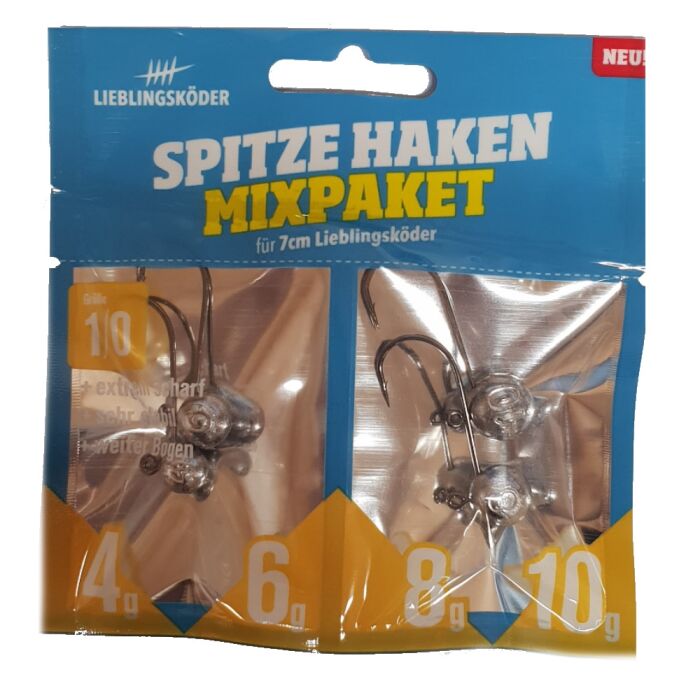 Lieblingsköder Spitze Haken Mixpaket Jigköpfe Gr.1/0 4 Stück