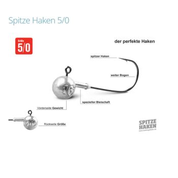 Lieblingsköder Spitze Haken Mixpaket Jigköpfe Gr.5/0 4 Stück