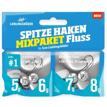 Lieblingsköder Spitze Haken Mixpaket Fluss Gr.1 4 Stück