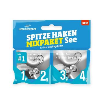 Lieblingsköder Spitze Haken Mixpaket See Gr.1 4 Stück