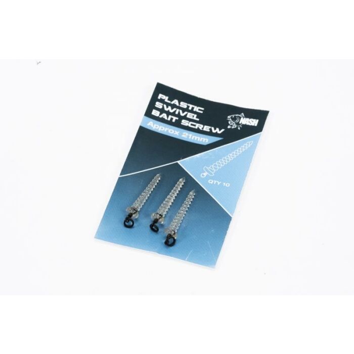 Nash Tackle Plastic Swivel Bait Screw Aprox 10 Stück - 21 mm
