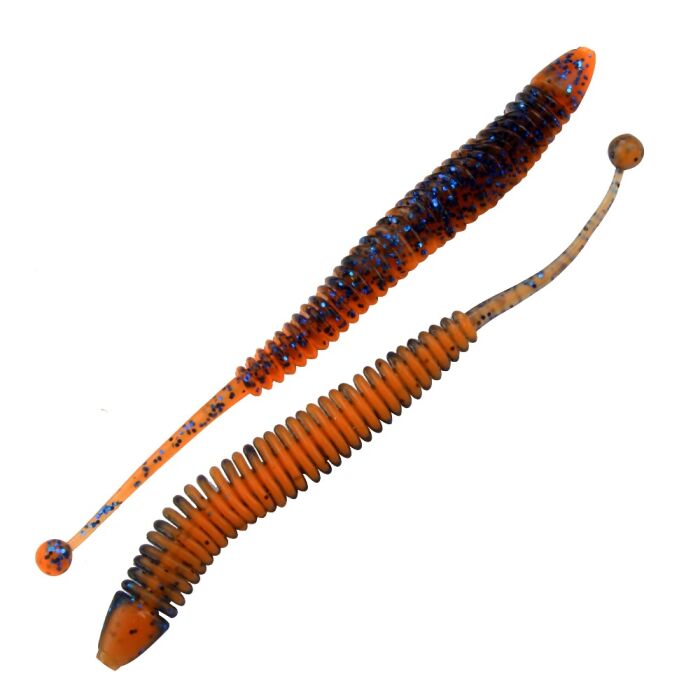 FTM Omura Baits Snake Knoblauch 8,5cm Blau Glitter Orange 10 Stück