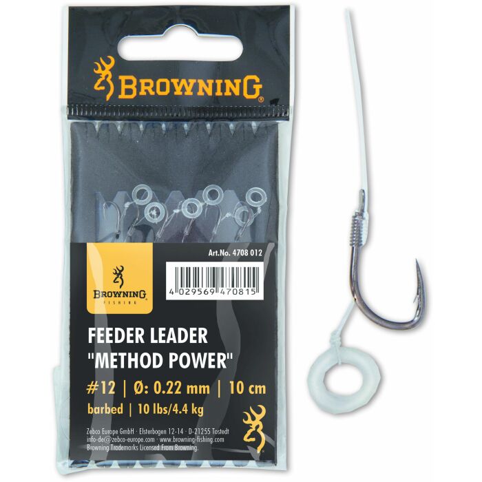 Browning Feeder Leader Method Power Pellet Band Bronze 10cm Gr.14 4,5kg 0,22mm