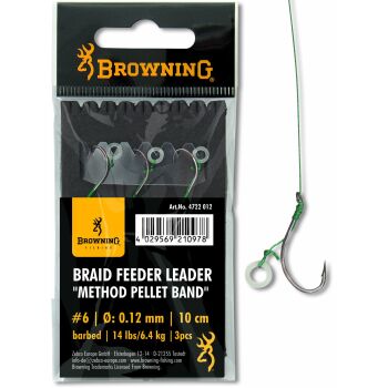 Browning Braid Feeder Leader Method Pellet Band Bronze 10cm Gr.6 6,4kg 0,12mm