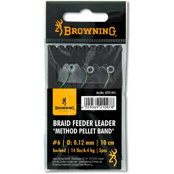 Browning Braid Feeder Leader Method Pellet Band Bronze 10cm Gr.6 6,4kg 0,12mm