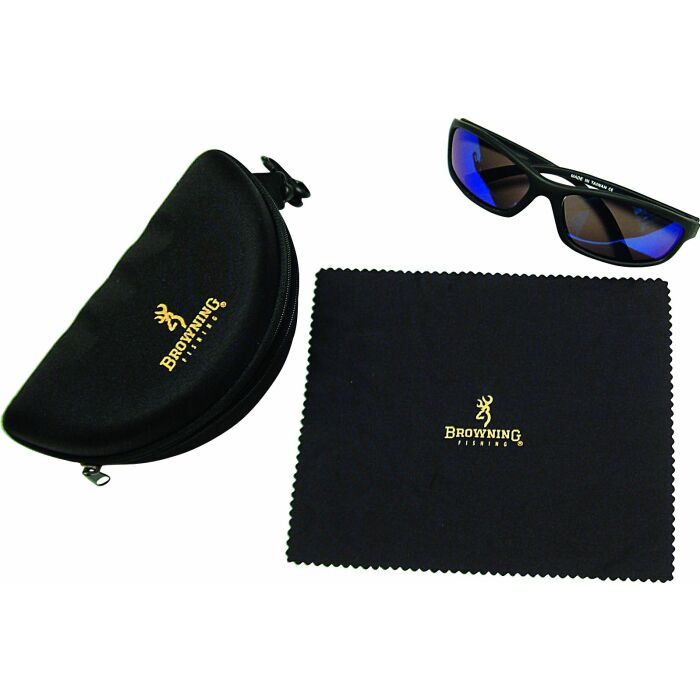 Putztuch Browning Sonnenbrillen mit polarisierenden Gläsern.inkl Hardcase 
