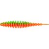Magic Trout T-Worm I-Tail Knoblauch 6,5 cm - Neon Grün/Orange
