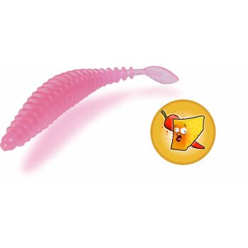 Magic Trout T-Worm P-Tail Käse 6,5 cm - Neon Pink