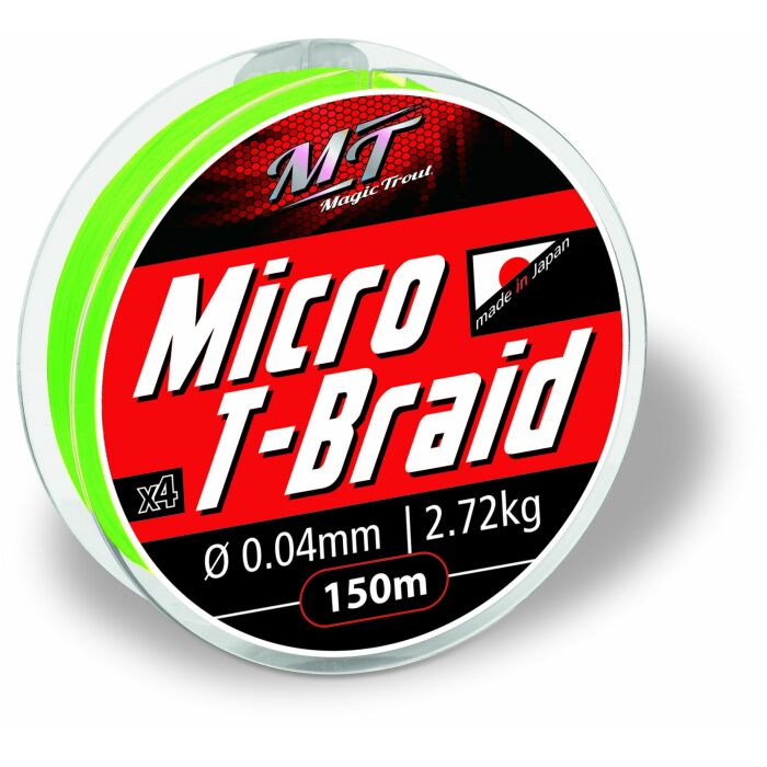 Magic Trout Micro T-Braid Chartreuse 150 m - 0,04 mm