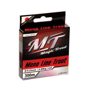 Magic Trout Mono Line Trout Monofile Angelschnur Rot 300m 0,16mm