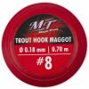 Magic Trout Trout Hook Maggot silber 70 cm Gr. 8