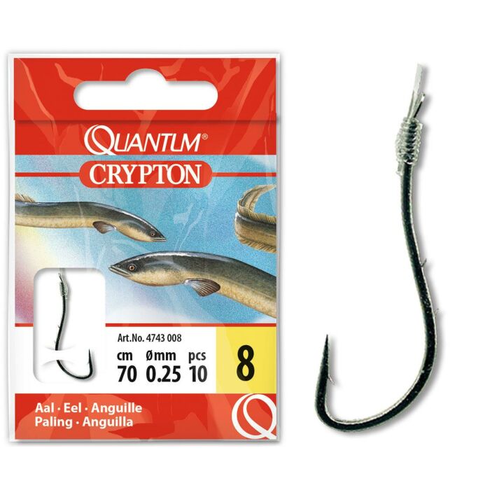 Quantum Crypton Aal Vorfachhaken Gr. 2 nickel 0,30 mm 10 Stück