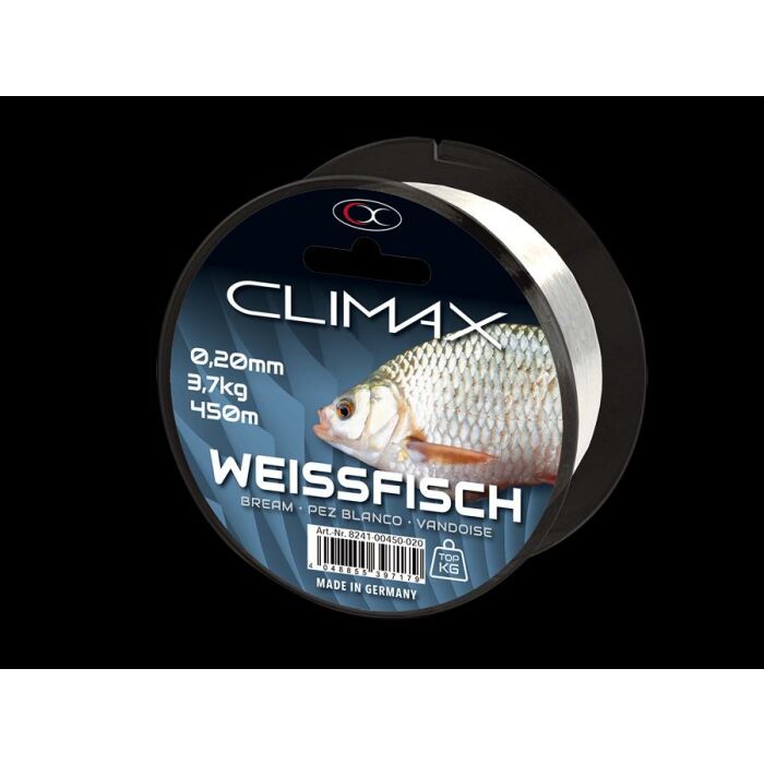 Climax Monofile Zielfischschnur Weißfisch 450 m 0,15 mm 2,4 kg