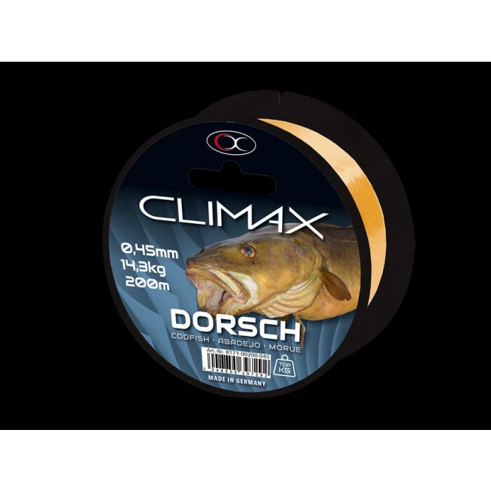 Climax Monofile Zielfischschnur Dorsch 250 m 0,35 mm 9,8 kg