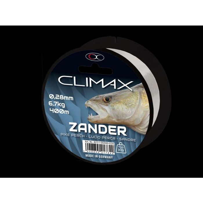 Climax Monofile Zielfischschnur Zander 400 m 0,28 mm 6,7 kg