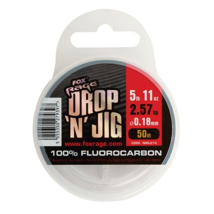 Fox Rage Drop & Jig Fluorocarbon 50m 0,20mm 3,1kg