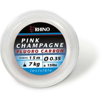 Rhino Pink Champagne Fluoro Carbon 15m 0,35mm 7,0kg